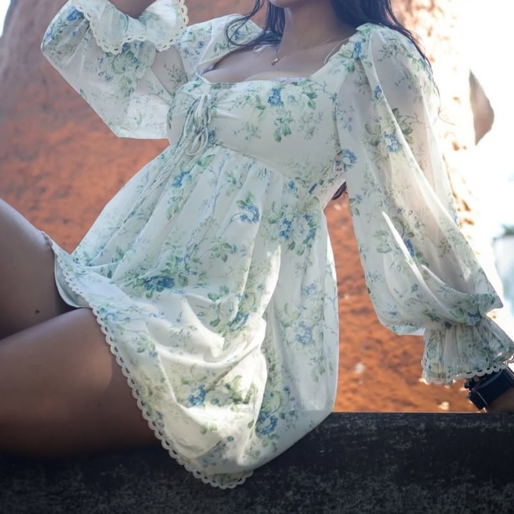 Altar'd State Floral Ruffled Dress